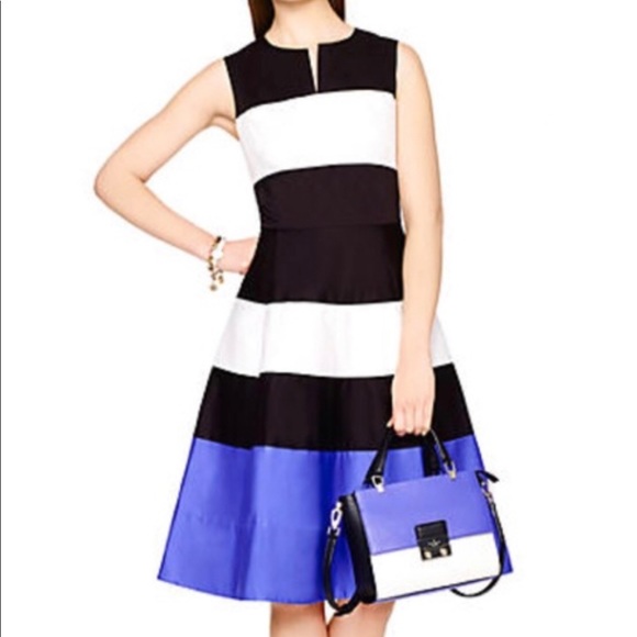 kate spade blue and white dress
